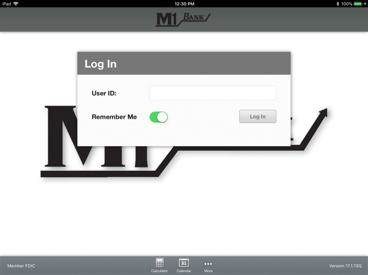 M1 Bank for iPad