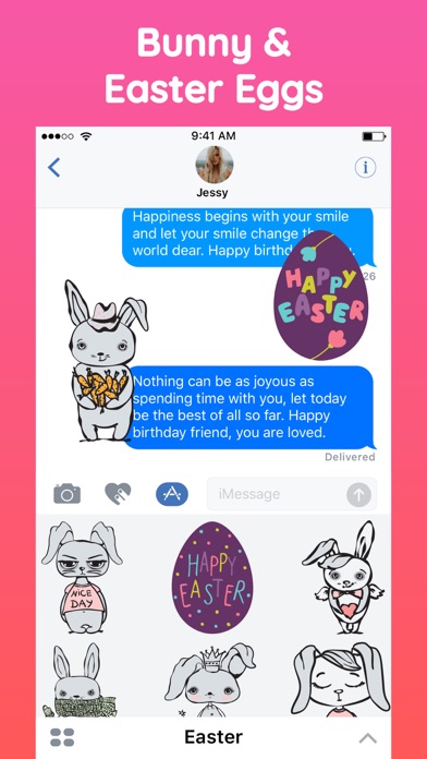 Happy Easter Bunny Sticker App screenshot 2