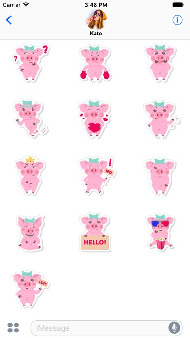 Pink Piggy Stickers screenshot 4