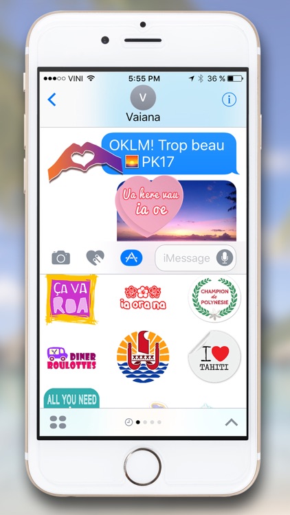 Tahiti Stickers for iMessage