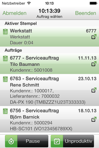 avocardo Zeiterfassung screenshot 2