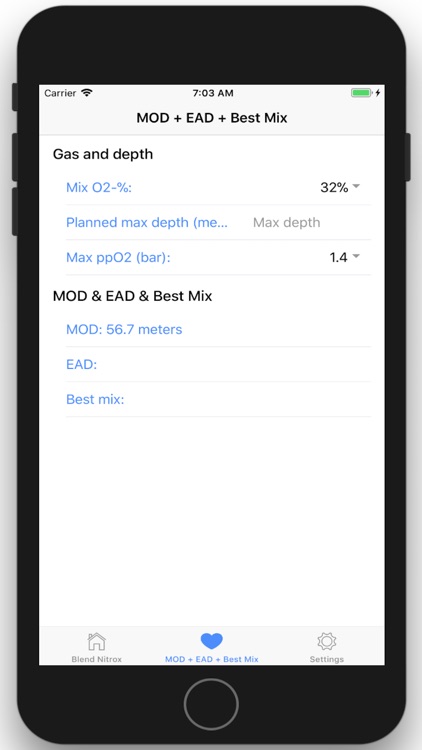 TKL Nitrox Calculator