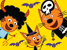 sticker pack includes Cookie, Candy and Pudding in outfits to the Halloween holiday