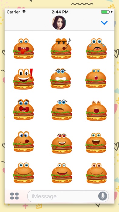 Animated Burger Emoji Stickers screenshot 3