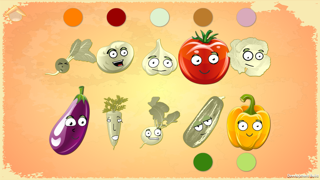 Les légumes drôles! Jeux éducatifs pour les enfant