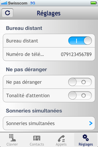 Swisscom BCM screenshot 4