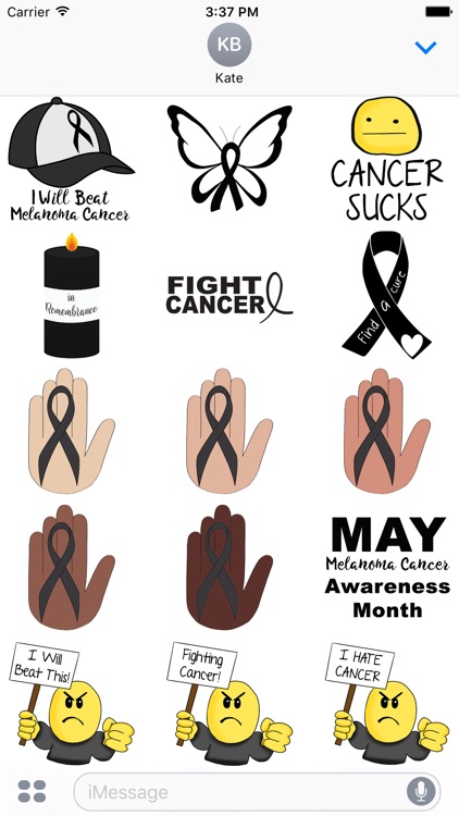 Melanoma Cancer Stickers