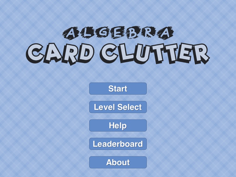 Algebra Card Clutter