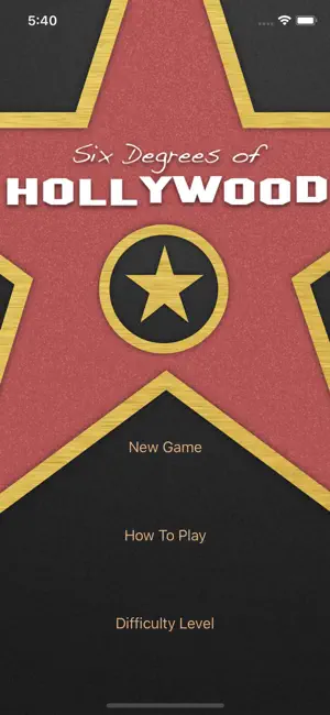 Snímek obrazovky 1 Six Degrees of Hollywood iphone
