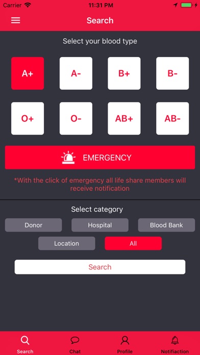 Life Share Blood App screenshot 2