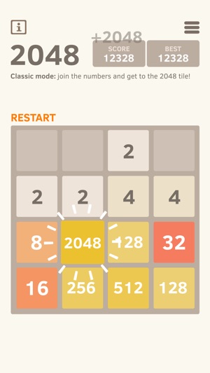 2048 Number Puzzle game