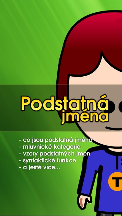 Podstatná jména screenshot 1