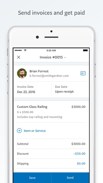 PayPal Business:Send Invoices