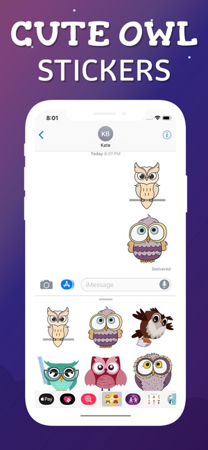 Cute Owl Emojis(圖4)-速報App