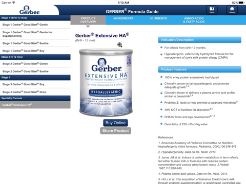 Gerber® Formula Guide screenshot 2