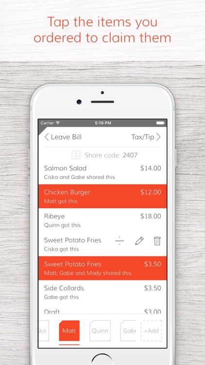 Tab - The simple bill splitter