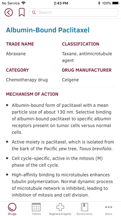 Physicians Cancer Chemotherapy screenshot 2