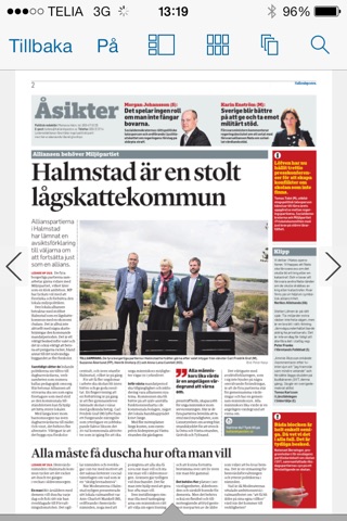 Hallandsposten E-tidning screenshot 2