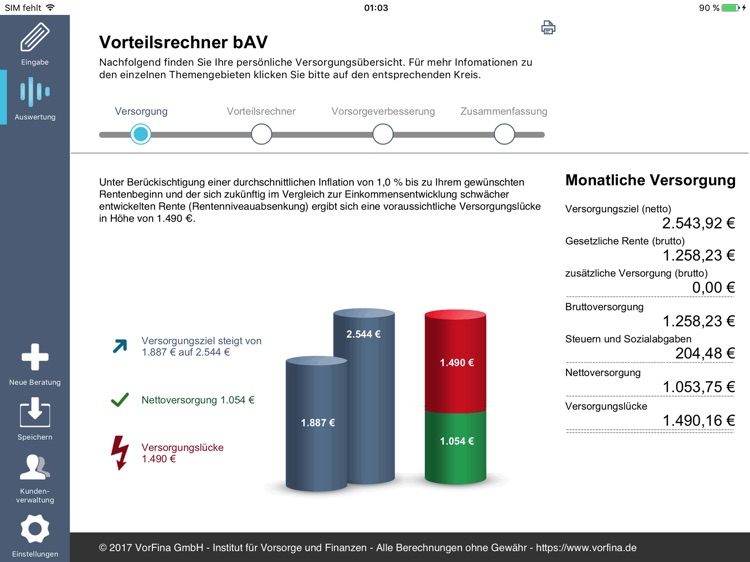 bAV-Rechner Fonds Finanz