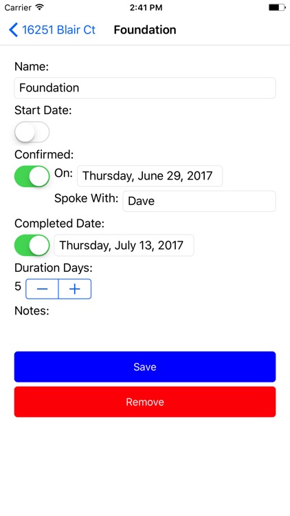 Builder Calendar