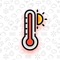 This is a great weather app that will show you the outside temperature on a thermometer skin