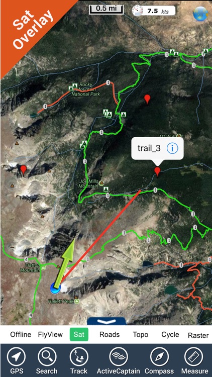 Rocky Mountain National Park gps and outdoor map