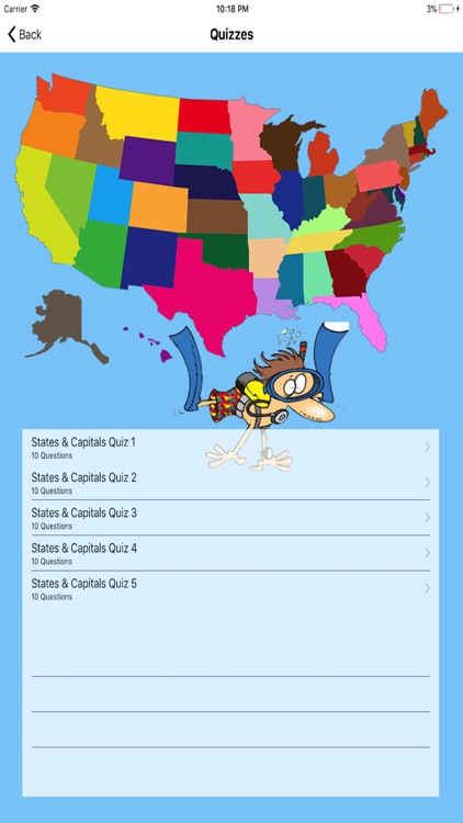 Cartoon States and Capitals