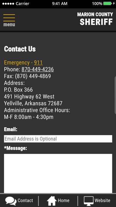 Marion County Sheriff Arkansas screenshot 3