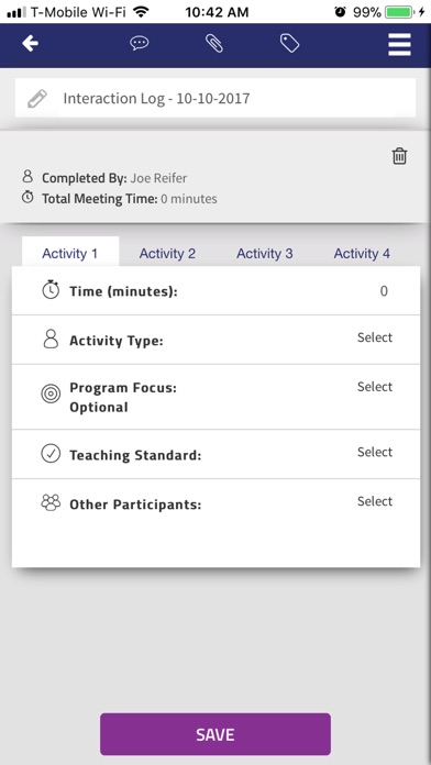 NTC Interaction Log App screenshot 4