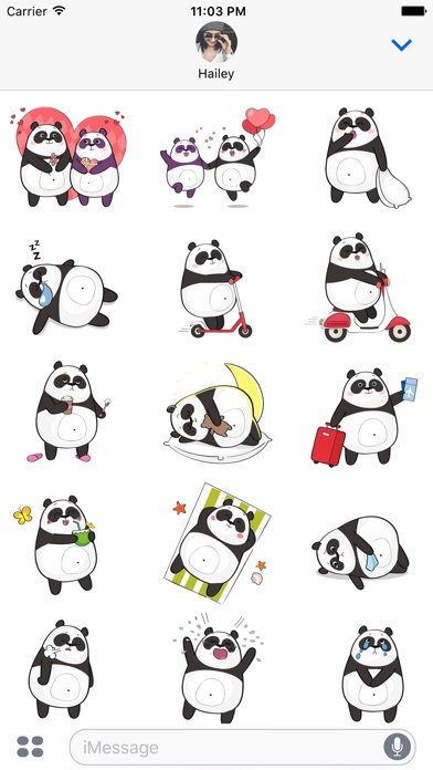 Panda Bear Stickers & Emoji screenshot 3