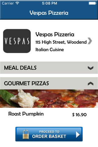 Vespas Pizzeria screenshot 2