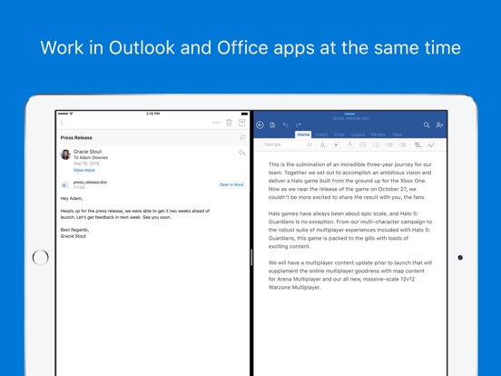 Microsoft Outlook - email and calendar Screenshot