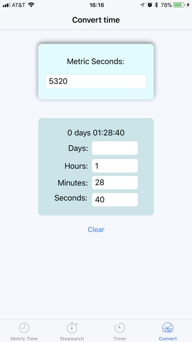 Metric Seconds screenshot 4