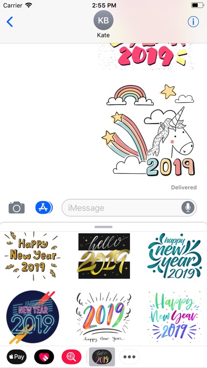 New Year 2019 Party Stickers