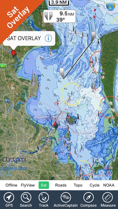 Brisbane Nautical Chart HD GPS screenshot 2