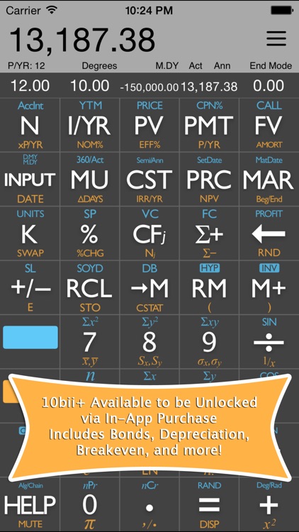 10bii Financial Calculator