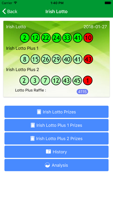 Irish National lotto checker screenshot 2