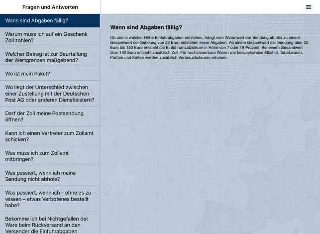 Zoll Und Post Im App Store