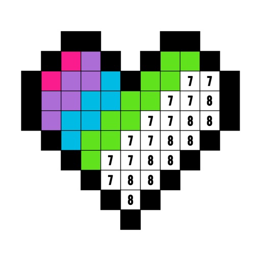 数字で塗り絵:ぬりえパズルゲームで暇つぶし