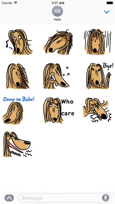 Funny Afghan Hound Dog Sticker screenshot 3