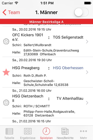 HSG Oberhessen screenshot 2