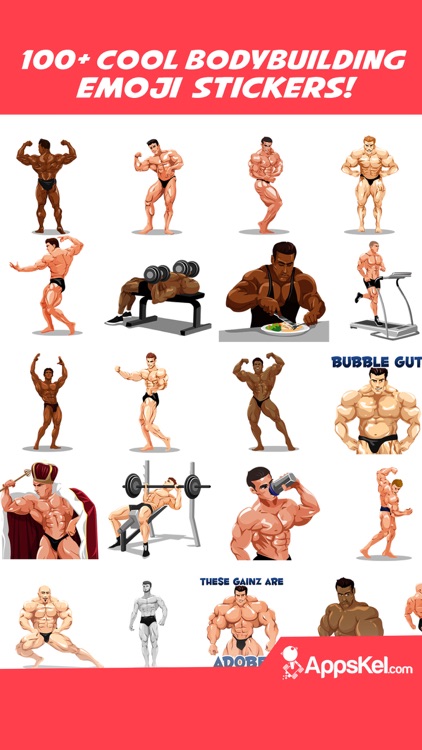 Body Building Emoji Stickers