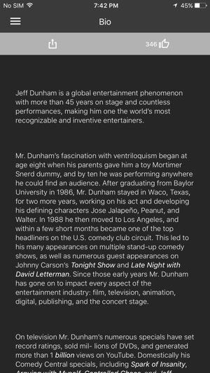 Jeff Dunham Mobile App(圖5)-速報App