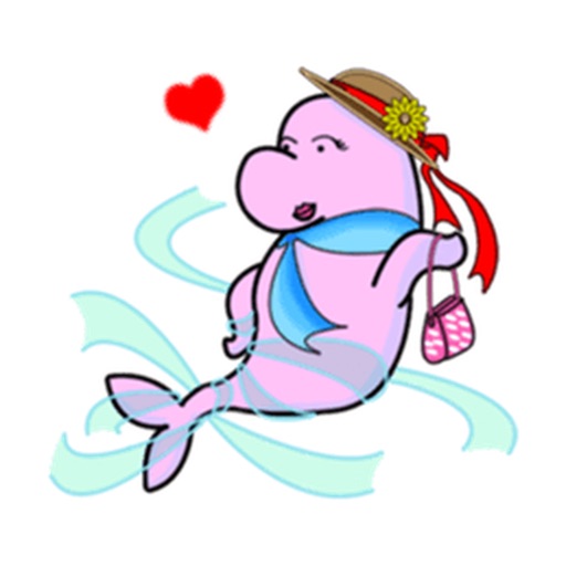 Pink American Manatee Stickers icon