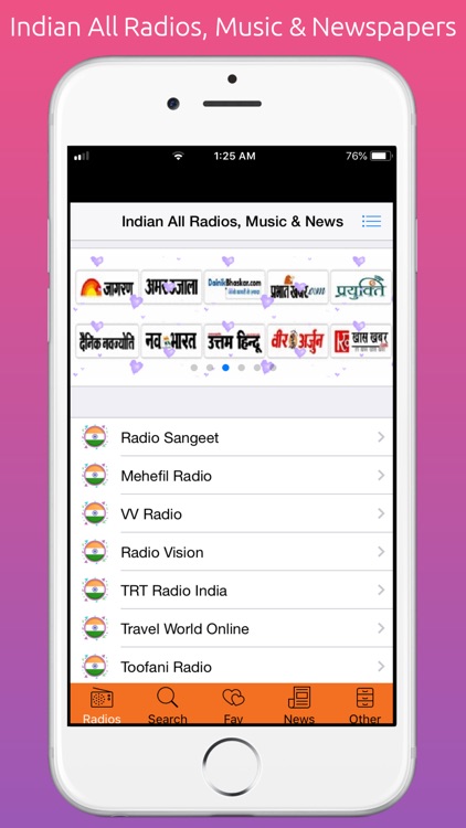 Indian All Radio, Music & News
