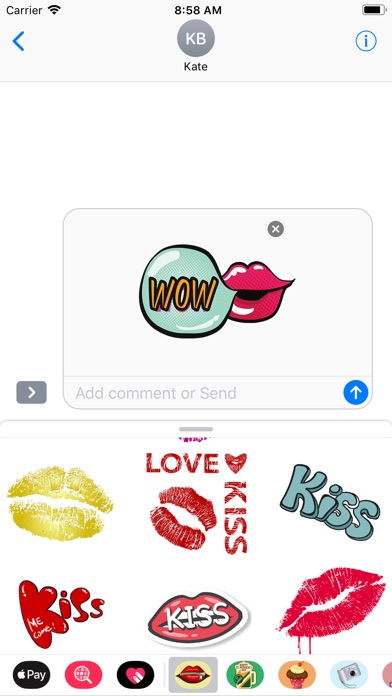 Kiss Me Stickers App screenshot 2