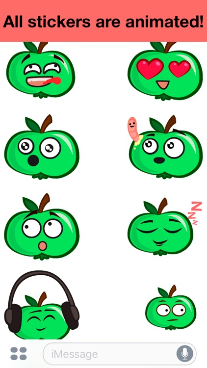 Apple animated - Cute stickers