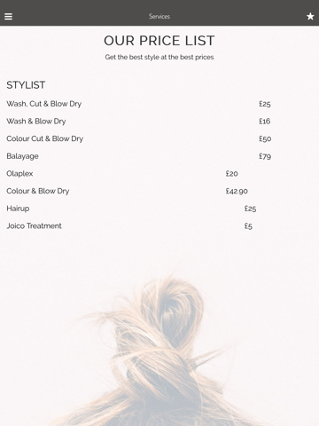 Hairport App - náhled