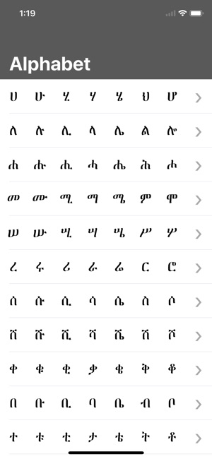 Amharic Alphabet