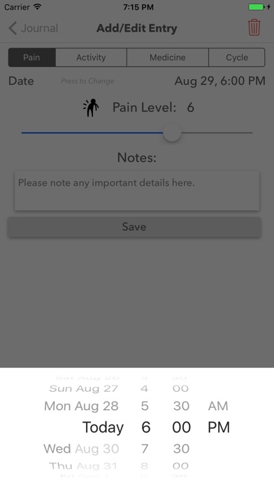 myPain Journal screenshot 4